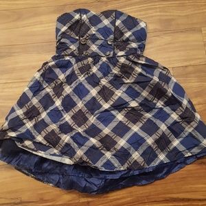 Blue plaid cupcake dress